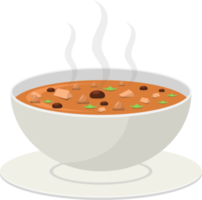 ilustración de diseño de imágenes prediseñadas de sopa de verduras calientes png