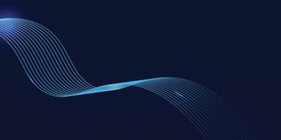 Blue abstract background with flowing particles. dark blue Digital glowing futuristic technology concept background. Dynamic waves use for business, corporate, poster, template, vector, illustration vector