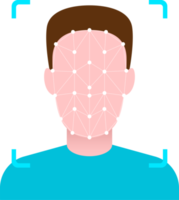 ilustração de design de clipart de desbloqueio de verificação facial png