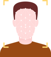 ilustração de design de clipart de desbloqueio de verificação facial png