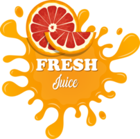 Fruit juice splashes clipart design illustration png