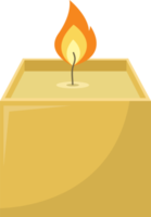 Colored candle clipart design illustration png