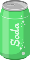 illustration de conception clipart canette de soda png