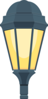ilustração de design de clipart de lâmpada de rua vintage png