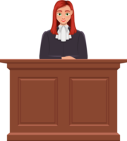 Judge woman clipart design illustration png