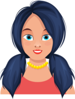 Woman face clipart design illustration png