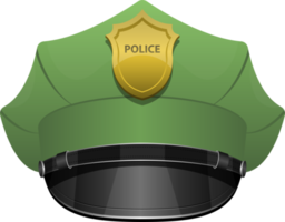 illustrazione di disegno di clipart del cappello dell'ufficiale di polizia png