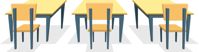 ilustração de design de clipart de mesa de escola