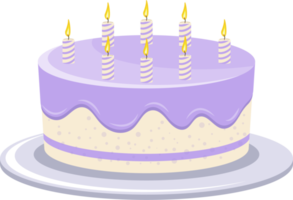 ilustração de design de clipart de bolo de aniversário png