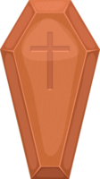 illustration de conception clipart cercueil en bois png