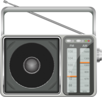 ilustração de design de clipart de rádio vintage portátil png
