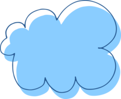 handgetekende wolken clipart ontwerp illustratie png