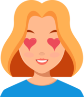 Woman face expression clipart design illustration png