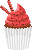 Delicious cupcake clipart design illustration png