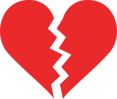 Broken heart clipart design illustration png