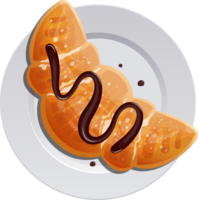 ilustração de design de clipart de croissant francês tradicional png