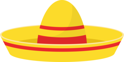 ilustração de design de clipart de chapéu mexicano png