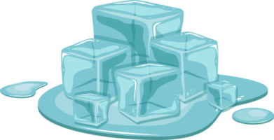 Ilustración de diseño de imágenes prediseñadas de cubo de hielo png