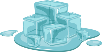 Ilustración de diseño de imágenes prediseñadas de cubo de hielo png