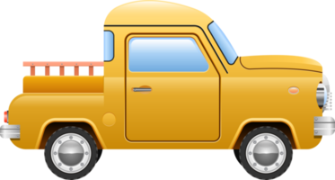 Retro pick-up car clipart design illustration png