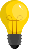 Ilustración de diseño de imágenes prediseñadas de bombilla de luz de color png