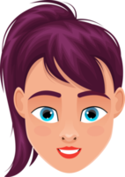 Woman face clipart design illustration png