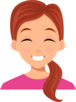 Woman face expression clipart design illustration png