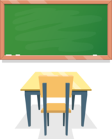 illustrazione di progettazione di clipart della scrivania della scuola