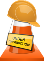 Under construction zone clipart design illustration png