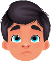 Little kid face expression clipart design illustration png