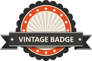 Vintage badge clipart design illustration png