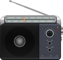 ilustração de design de clipart de rádio vintage portátil png