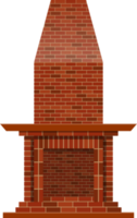 Vintage brick fireplace clipart design illustration png