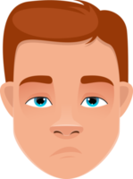 Man face expression clipart design illustration png