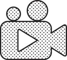 diseño de símbolo de icono de cámara de video png