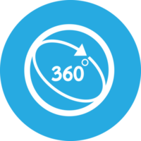 360 Degree icon sign symbol design png