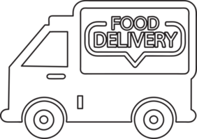 design de símbolo de sinal de ícone de entrega de comida png
