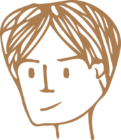 People face icon avatar hand draw sign design png