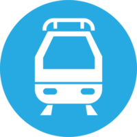diseño de signo de icono de tren de transporte png