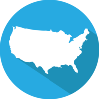 USA map icon sign symbol design png