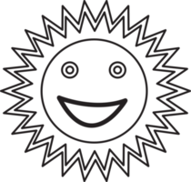 zon emotie cartoon pictogram teken ontwerp png