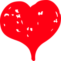 dibujar a mano icono de corazón diseño de signo de amor png