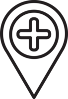 Karte-Zeiger-Pin-Symbol-Zeichen-Symbol-Design png