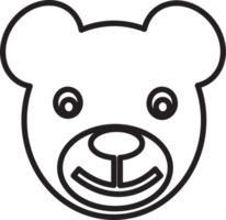 design de símbolo de sinal de ícone de urso png