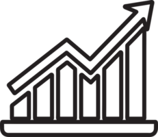 Trend icon sign symbol design png