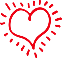 Hand draw Heart icon love sign design png