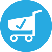 Shopping cart trolley icon sign design png