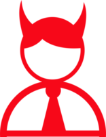 diseño de símbolo de signo de icono de diablo png