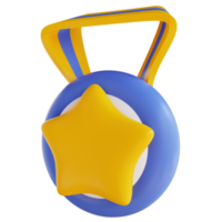 3D-Illustrationspreismedaille png