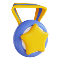 médaille d'illustration 3d png